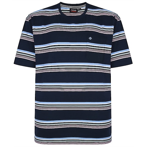 Spionage-Streifen-T-Shirt Marineblau